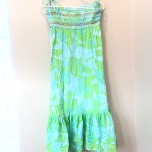 Lily Pulitzer maxi leaf print dress